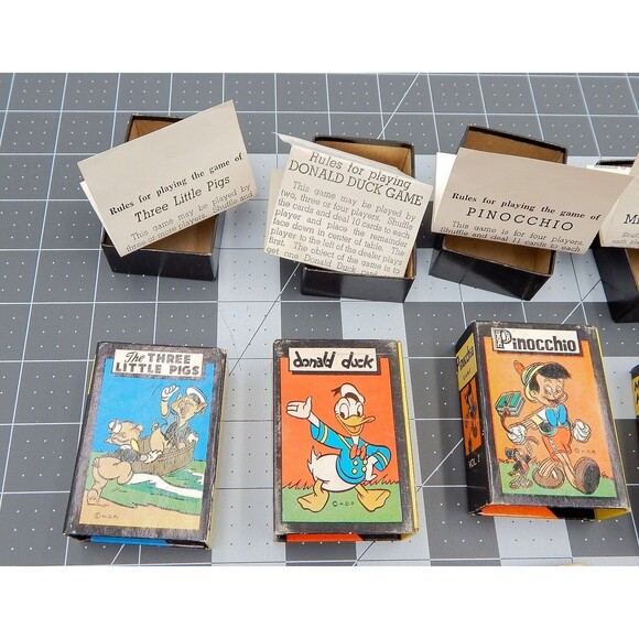 Walt Disney Mickey Mouse Library of Card Games By Russell Mfg No. 146 B Vol 1-6 - Picture 4 of 10
